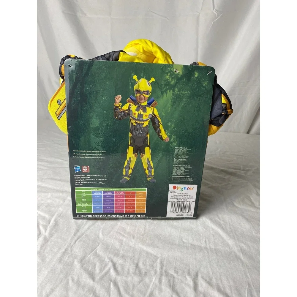 Transformers Bumblebee Costume Infant Toddler 3T‎ 4T Rise of the Beasts